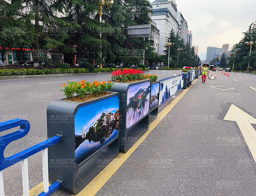 不銹鋼花箱定制城市鈑金花箱